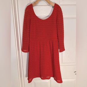 Fit and flare dress with low back.